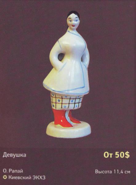 Девушка – Киевский экспериментальный керамико-художественный завод – описание и цена в каталоге фарфора