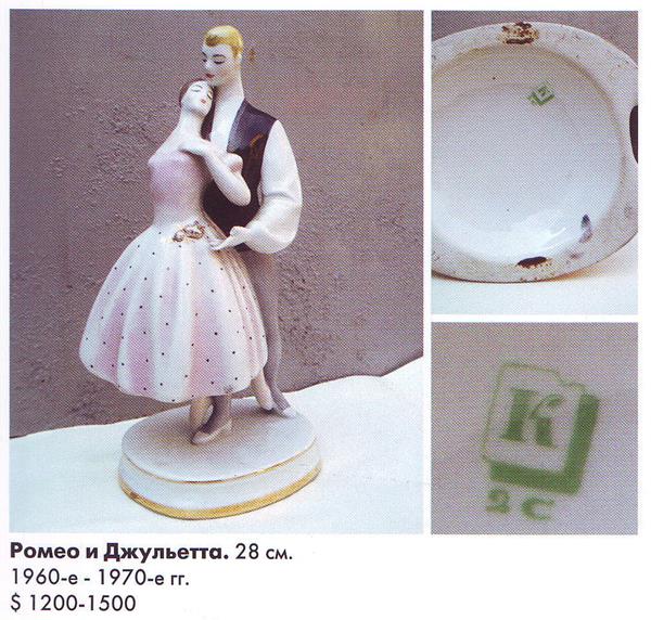Ромео и Джульетта – Киевский экспериментальный керамико-художественный завод – описание и цена в каталоге фарфора
