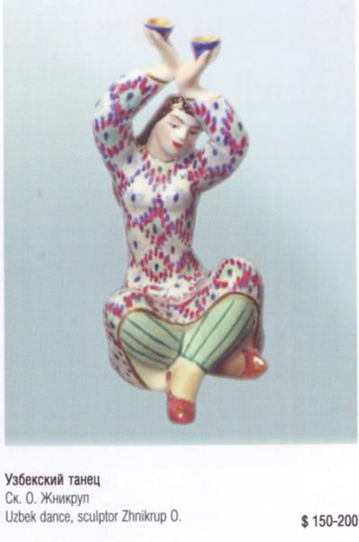 Узбекский танец – Киевский экспериментальный керамико-художественный завод – описание и цена в каталоге фарфора