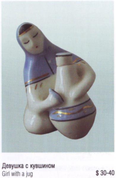 Девушка с кувшином – Кисловодская фабрика сувениров – описание и цена в каталоге фарфора