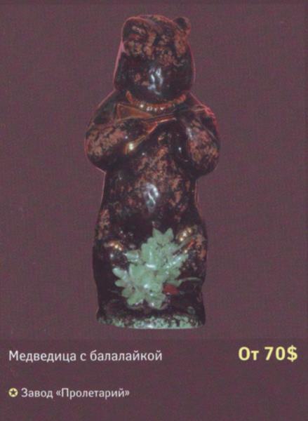 Медведица с балалайкой – Завод Пролетарий – описание и цена в каталоге фарфора