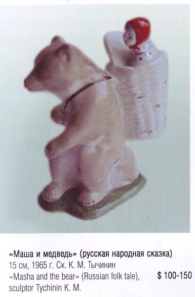 Машенька и медведь – Сысертский фарфоровый завод – описание и цена в каталоге фарфора