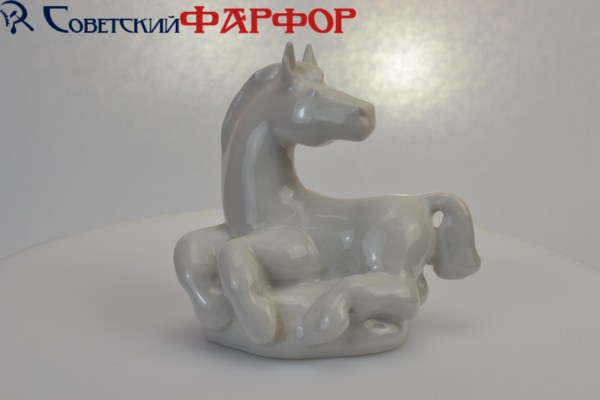 конь белая лошадка фарфор СССР купить